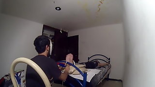bondage,bottle,footjob