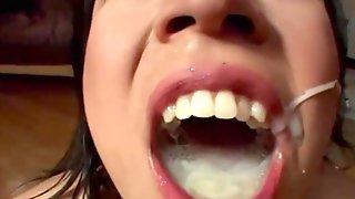 bottle,cum in mouth,sperm,swallow