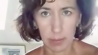 bottle,homemade,housewife,saggy tits,swallow